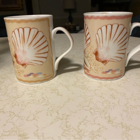 2 Coffee Cups Shell Collage by Artist Marie Ryan Inhesion Giftware - Picture 12 of 14